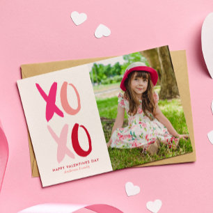 "XOXO"-Valentinstag-Foto Feiertagskarte