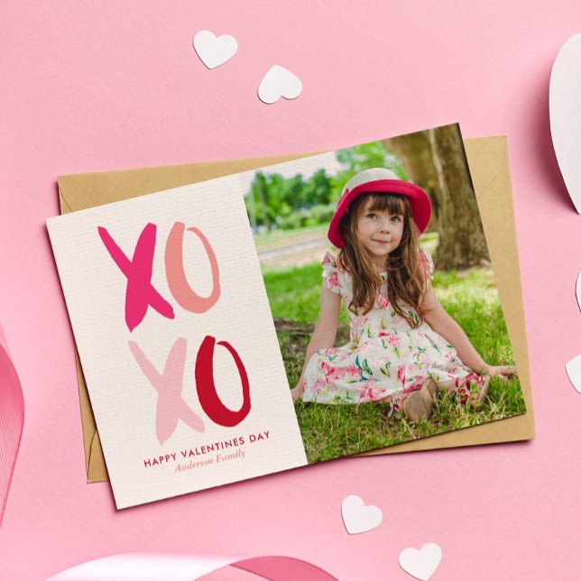 "XOXO"-Valentinstag-Foto Feiertagskarte (Von Creator hochgeladen)