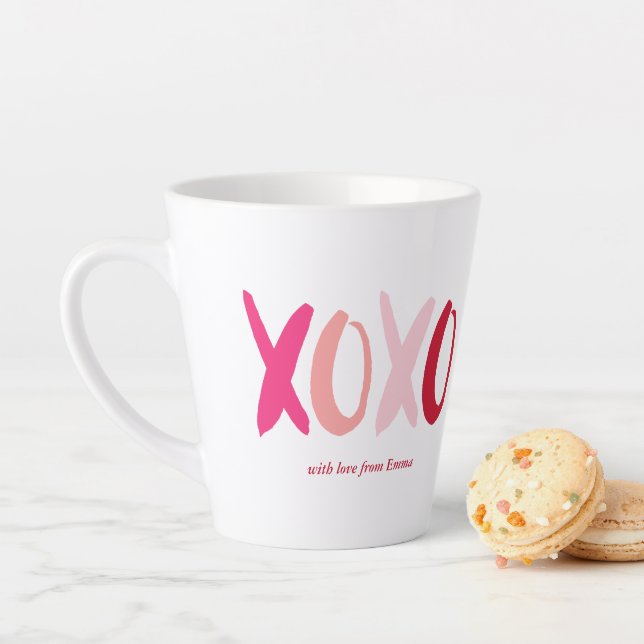 "XOXO"-Valentinstag-Foto Milchtasse (Beispiel)