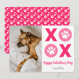 XOXO Valentinstag Haustier Hund Foto Feiertagskart Feiertagskarte