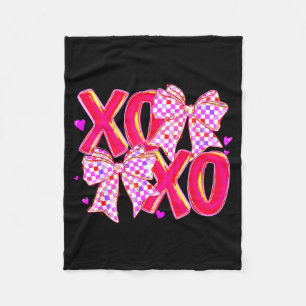 Xoxo Valentinstag Liebe Lustige Coquette Schleife  Fleecedecke