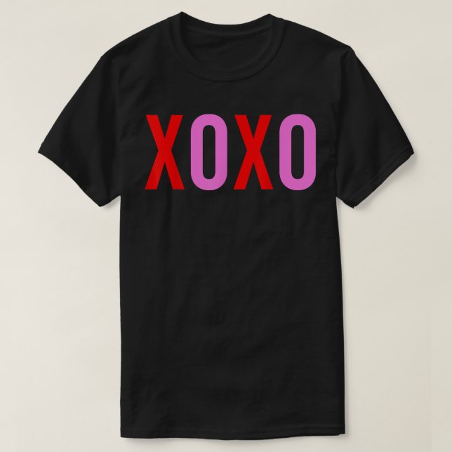 XOXO Valentinstag Männer Frauen Niedlich Valentins T-Shirt (Design vorne)