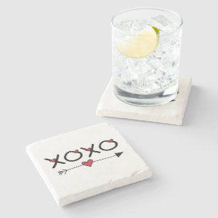 XOXO Valentinstag Steinuntersetzer