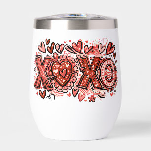 XOXO Valentinstag Weinbecher Süßes Herz Design