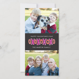 XOXO Valentinstag Zwei-Foto-Karte Feiertagskarte