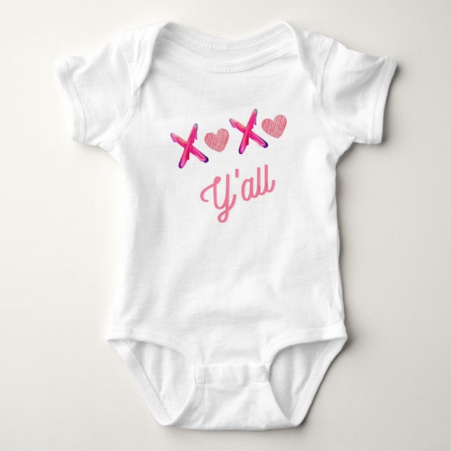Xoxo y'all baby strampler (Vorderseite)