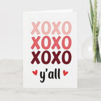 Xoxo Y'all Liebeskarte