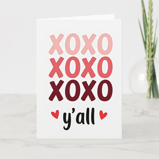 Xoxo Yall Love Card Karte (Vorderseite)