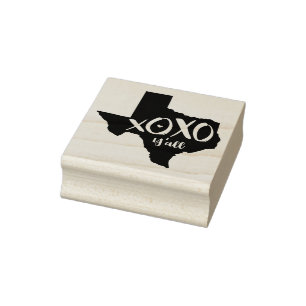 XOXO, Y'all - Texas Staat Shape Gummistempel