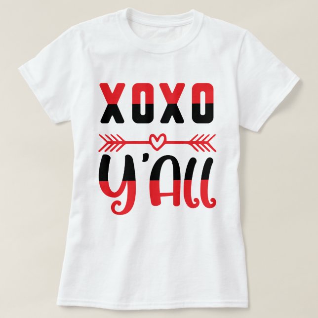 XOXO Y'all Valentine's Women T-Shirt (Design vorne)