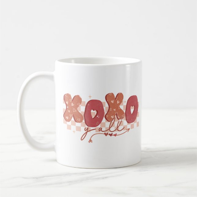 XOXO Y'all Valentinstag Kaffeetasse (Links)