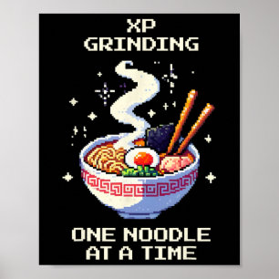 Xp-Schleif-Ramen-Nudeln Pixel Art Retro-Gaming  Poster