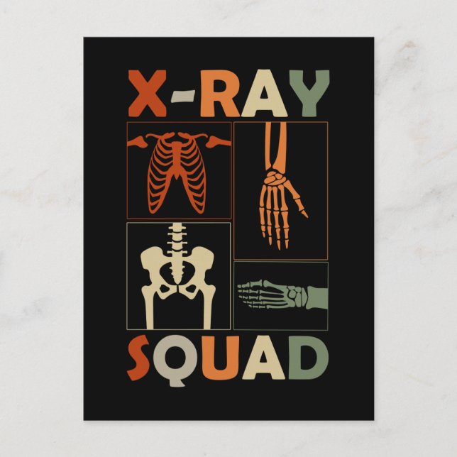 Xray Skeleton Knochen Radiologe Funny Radiology Postkarte (Vorderseite)