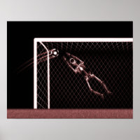 XRAY SKELETON SOCCER GOALIE RED