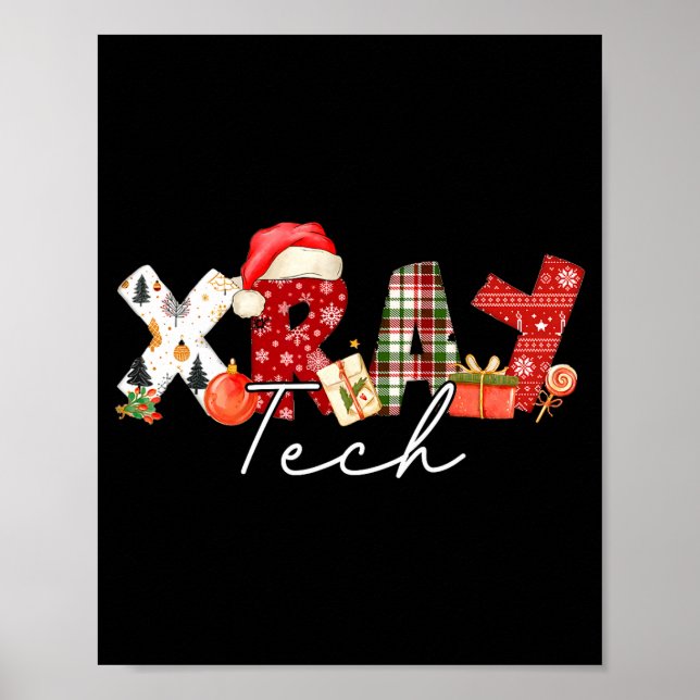 Xray Tech Christmas Bow Rad Tech Radiology Gift Me Poster (Vorne)