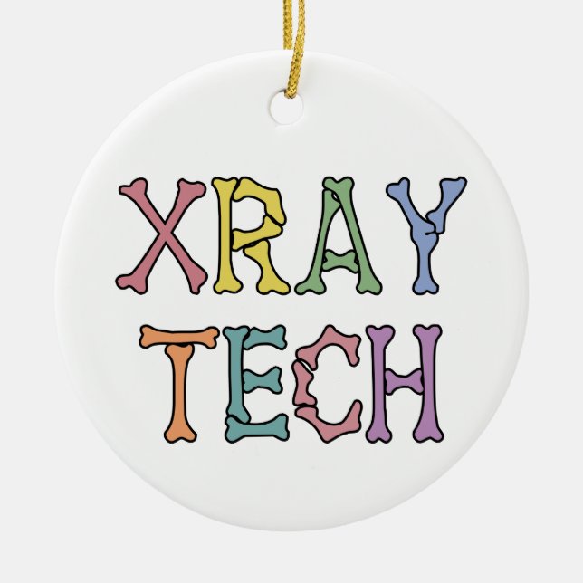 Xray Tech Röntgentechniker Multicolored Keramik Ornament (Vorne)