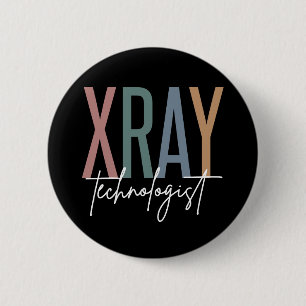 Xray Tech Röntgentechnologe Multicolored Geschenk Button