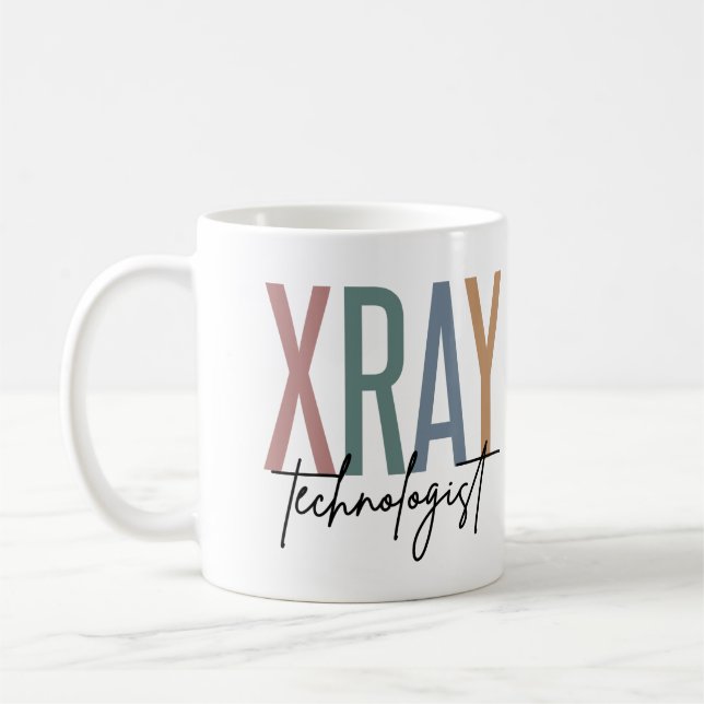 Xray Tech Röntgentechnologe Multicolored Geschenke Kaffeetasse (Links)