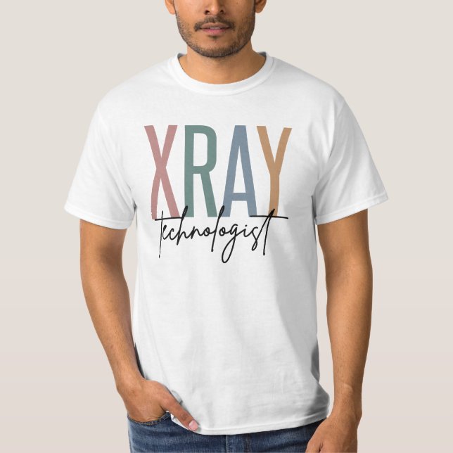 Xray Tech Röntgentechnologe Multicolored Geschenke T-Shirt (Vorderseite)