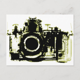 XRAY VISION CAMERA BLACK YELLOW POSTKARTE