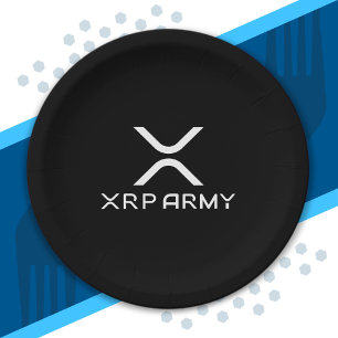 XRP Army Quote Hodl Crypto Cryptowährungs-Meme Pappteller