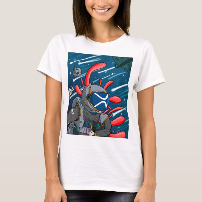 XRP-Astronaut zum MOND - XRP-Kryptowährung T-Shirt (Vorderseite)