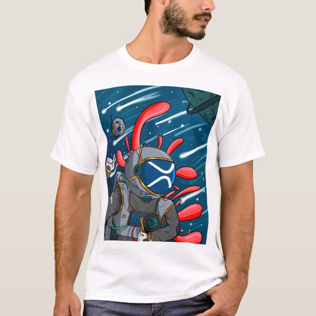 XRP-Astronaut zum MOND - XRP-Kryptowährung T-Shirt (Vorderseite)