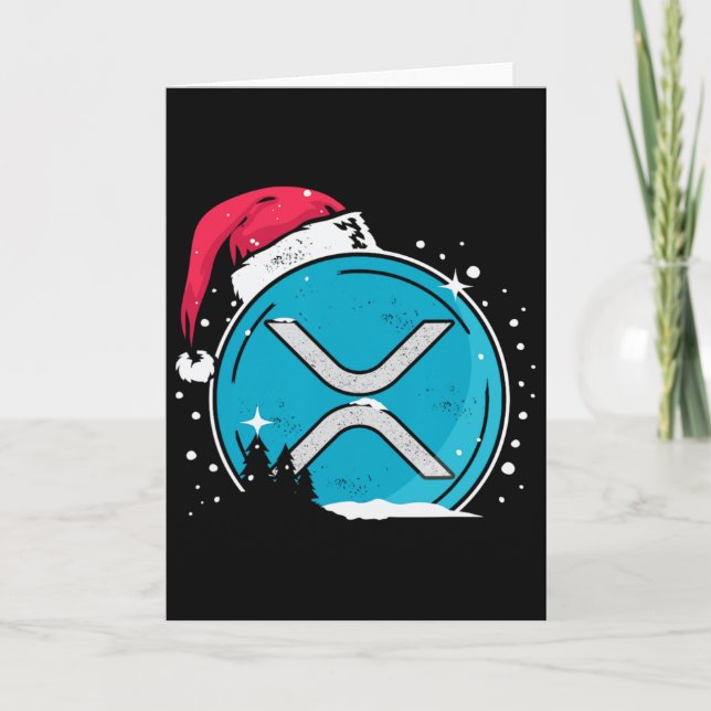 Xrp Christmas Hat Moonshot Ripple Crypto Merch To  Karte (Vorderseite)