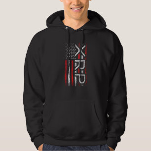 XRP Crypto Kryptowährung American Flag Meme Hoodie