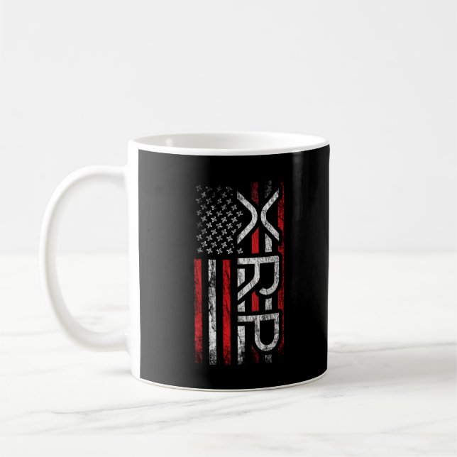 XRP Crypto Kryptowährung American Flag Meme Kaffeetasse (Links)