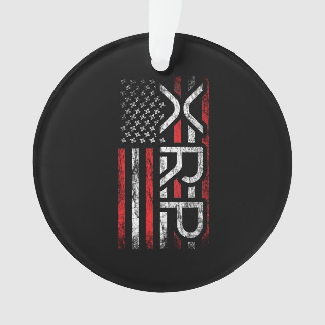 XRP Crypto Kryptowährung American Flag Meme Ornament (Vorderseite)