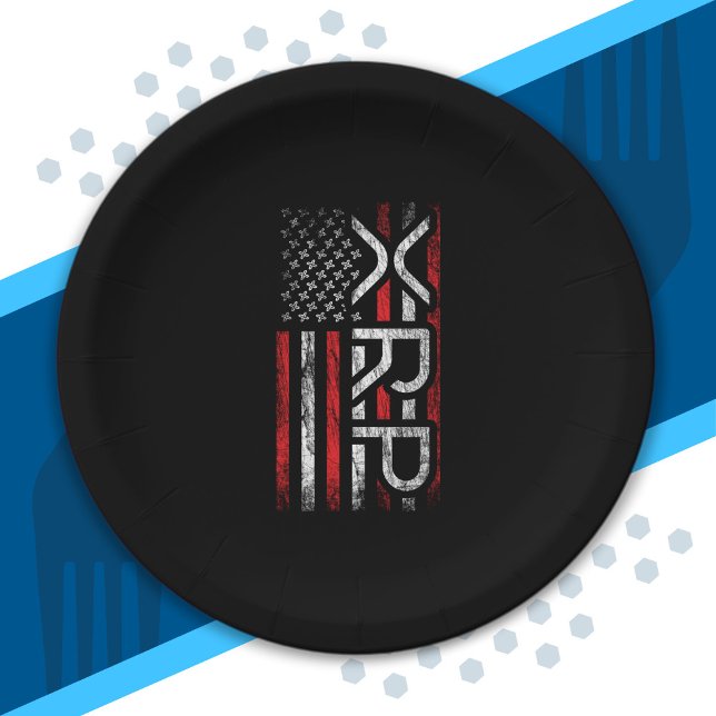 XRP Crypto Kryptowährung American Flag Meme Pappteller (Von Creator hochgeladen)