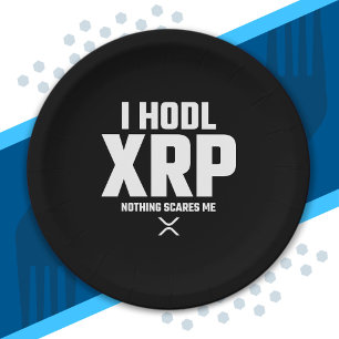 XRP Crypto Kryptowährung Hodl XRP Funny Quote Pappteller