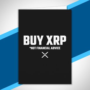 XRP Crypto Meme Not Financial Advice Disclaimer Karte