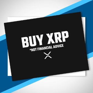 XRP Crypto Meme Not Financial Advice Disclaimer Postkarte