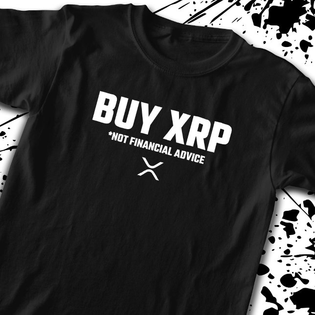 XRP Crypto Meme Not Financial Advice Disclaimer T-Shirt (Von Creator hochgeladen)