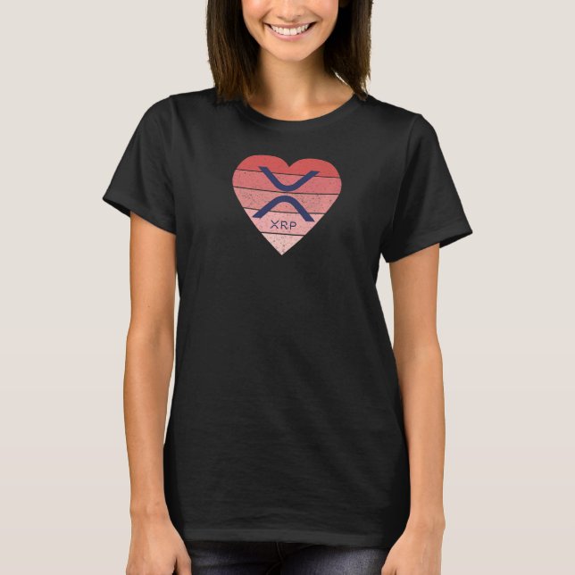 Xrp Crypto Pink Grunge Frauen Design Cryptocurren T-Shirt (Vorderseite)
