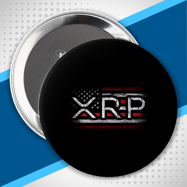 XRP Crypto Währung Kryptowährung American Flag Button (Von Creator hochgeladen)