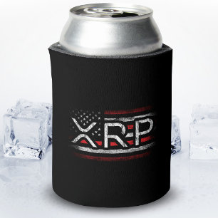 XRP Crypto Währung Kryptowährung American Flag Dosenkühler