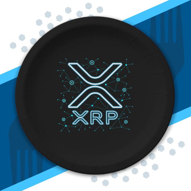 XRP Cryptowährung XRPL Blockchain Crypto Stars Pappteller (Von Creator hochgeladen)