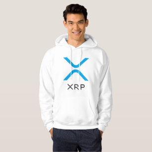 XRP Kräuselungblauer u. schwarzer Logo Hoodie