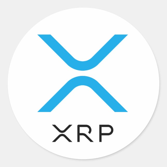 XRP Ripple Blue & Black Logo | Aufkleber (Vorderseite)