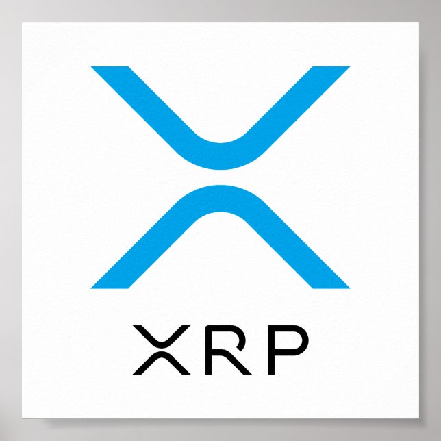 XRP Ripple Blue & Black Logo | Poster (Vorne)