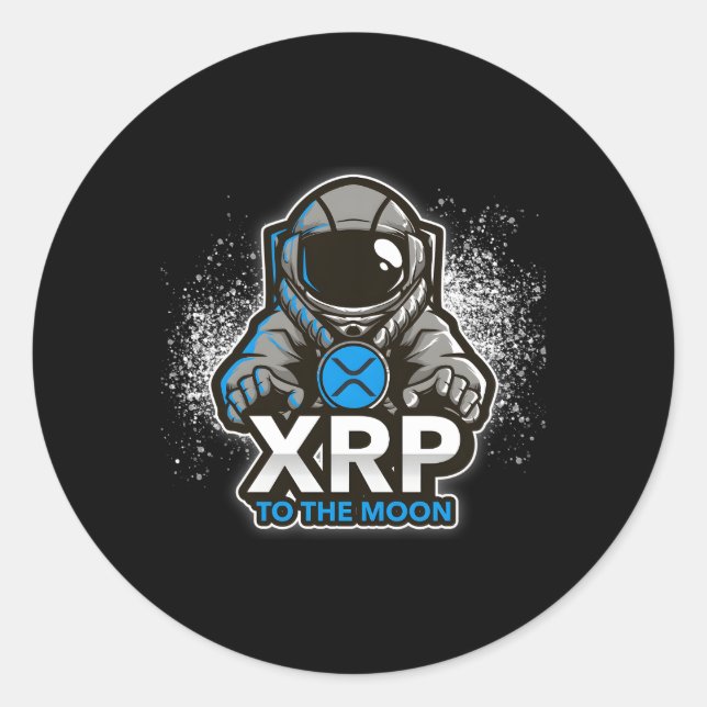 Xrp Ripple-Kryptowährung Runder Aufkleber (Vorderseite)