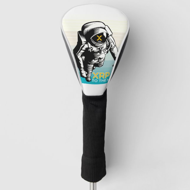 XRP TO MOON - XRP-Kryptowährung Golf Headcover (Vorderseite)