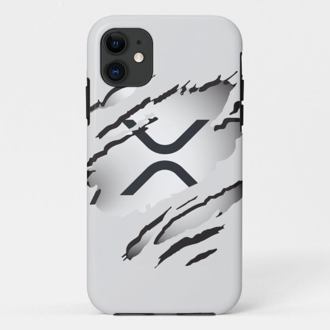 XRP Torn Image mit Logo-Darstellung unten Case-Mate iPhone Hülle (Rückseite)
