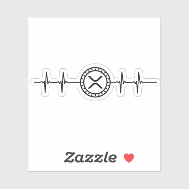 xrp trader Heartbeat Aufkleber (Blatt)