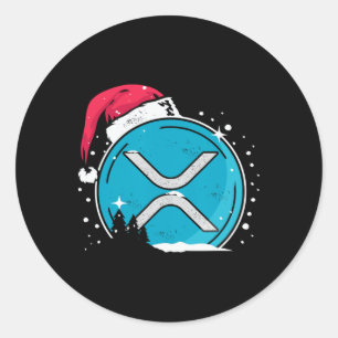Xrp Weihnachtsmütze Moonshot Ripple Krypto Merch z Runder Aufkleber