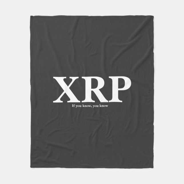 XRP Wenn Sie wissen, wissen Sie Fleecedecke (Vorderseite)