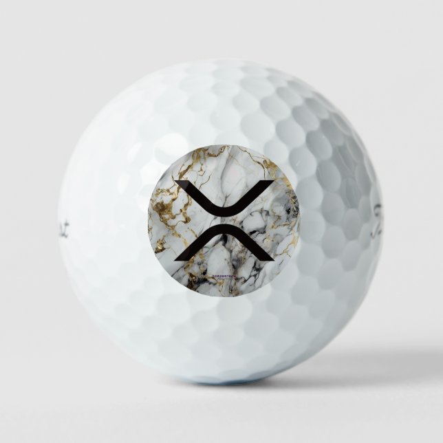 XRP White Marble Titleist Pro V1 Golf Ball (Vorderseite)